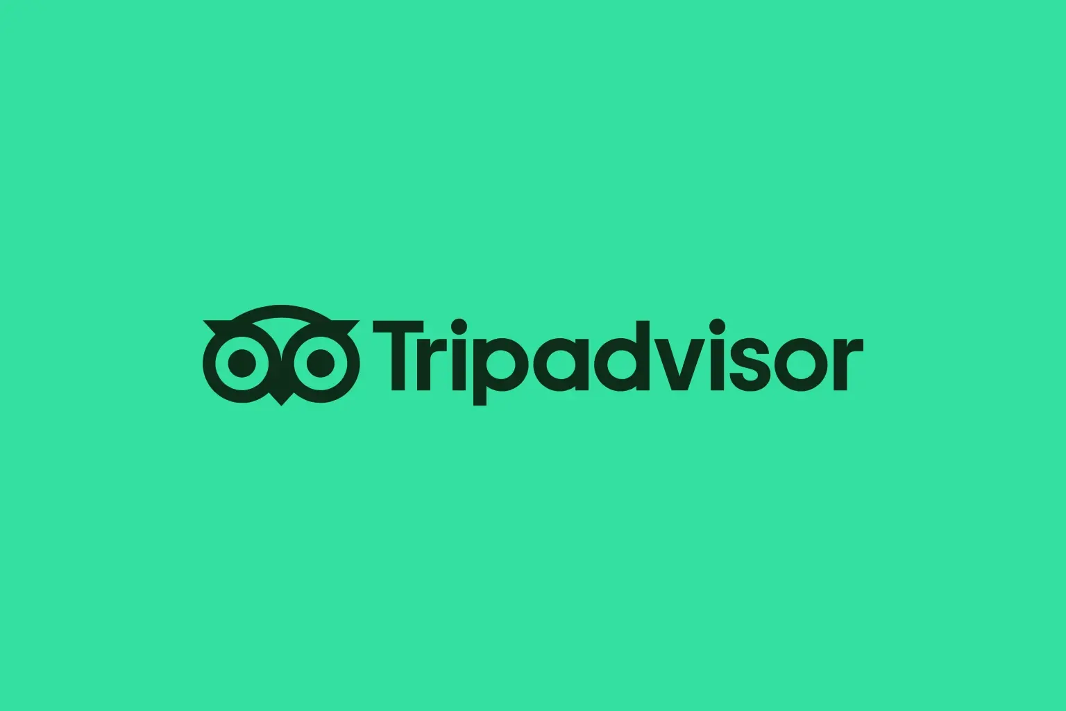 Logo van Tripadvisor op de merkkleur
