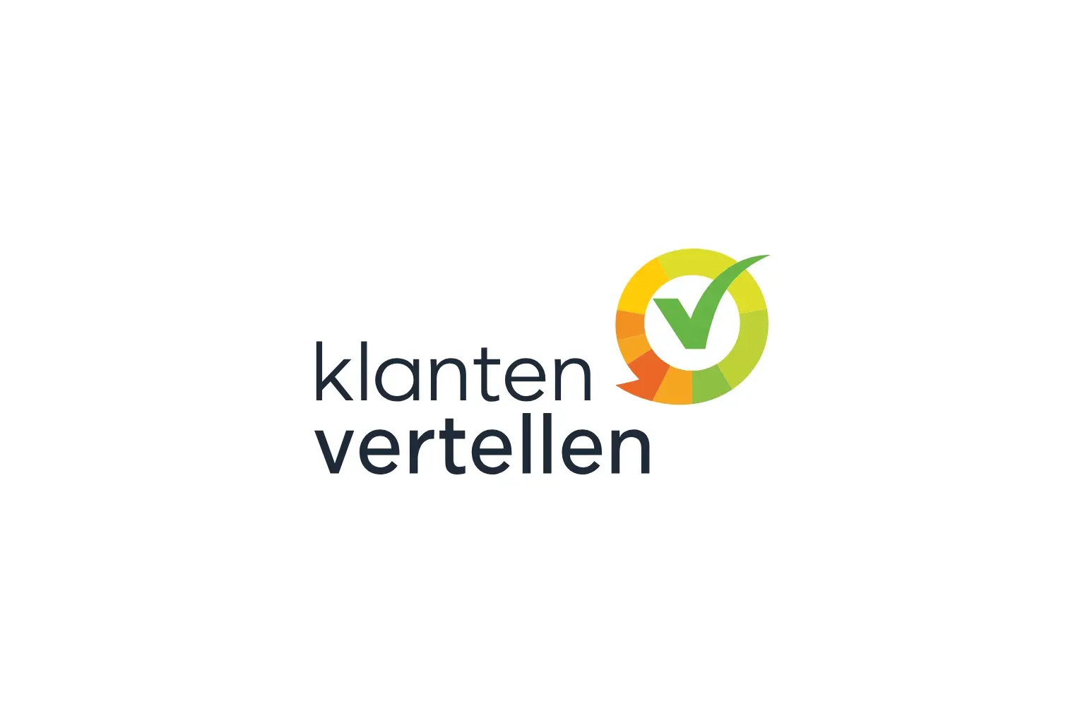 Logo van Klantenvertellen op de merkkleur